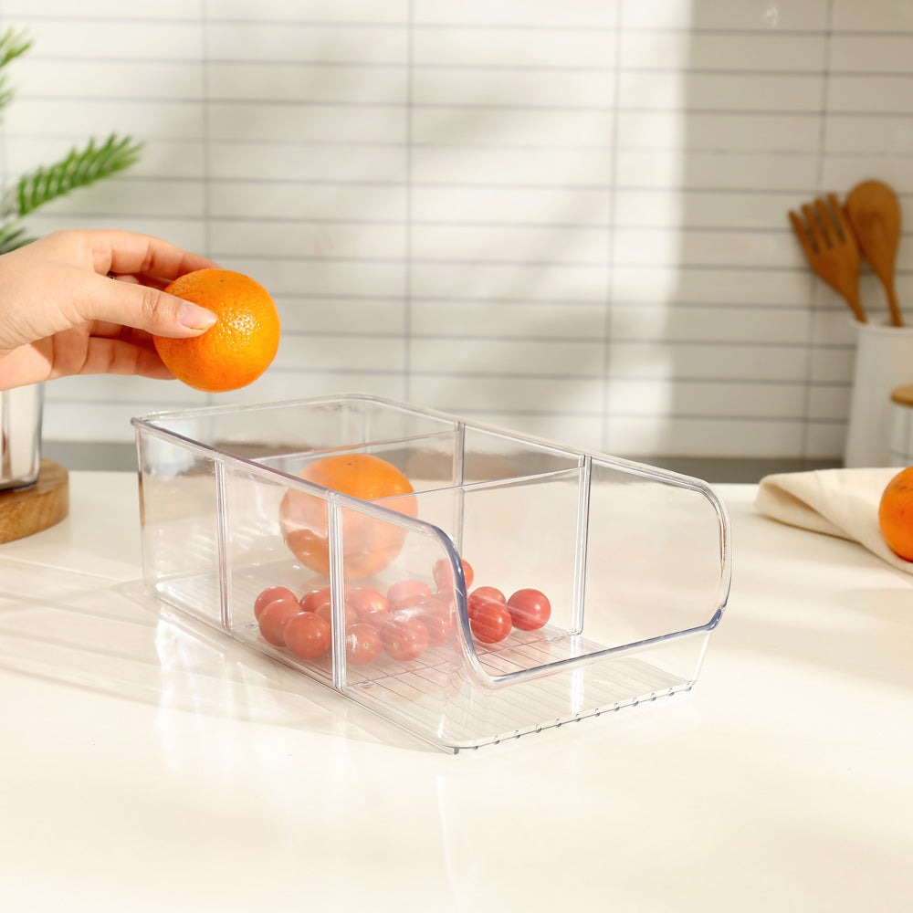 Pret 3 Section Fridge and Pantry Bin - Clear