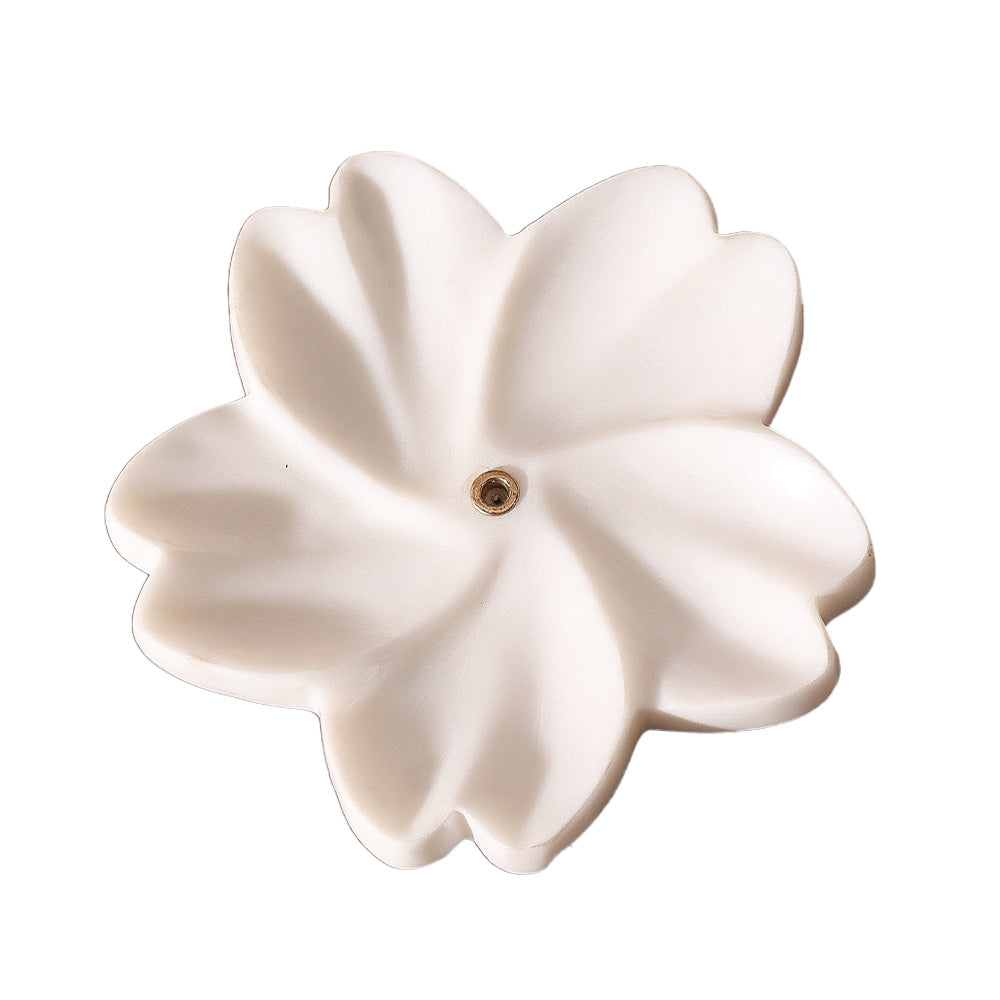 Primrose Marble Incense Holder - White