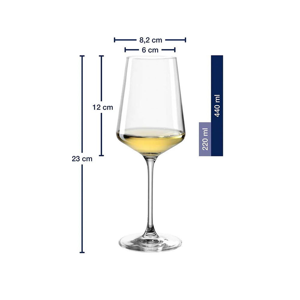 Puccini Riesling Wine Glasses 400ml, Set of 6