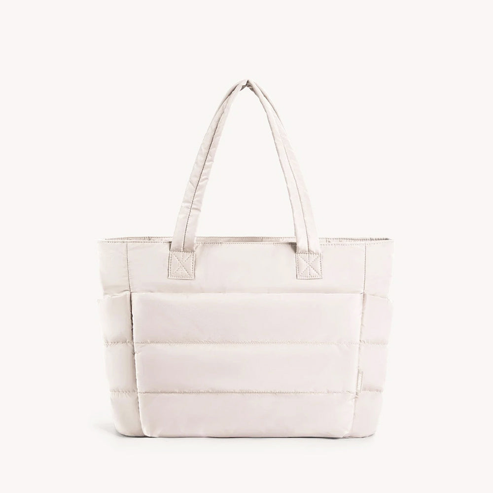 Puffy Work Tote Bag - Light Beige