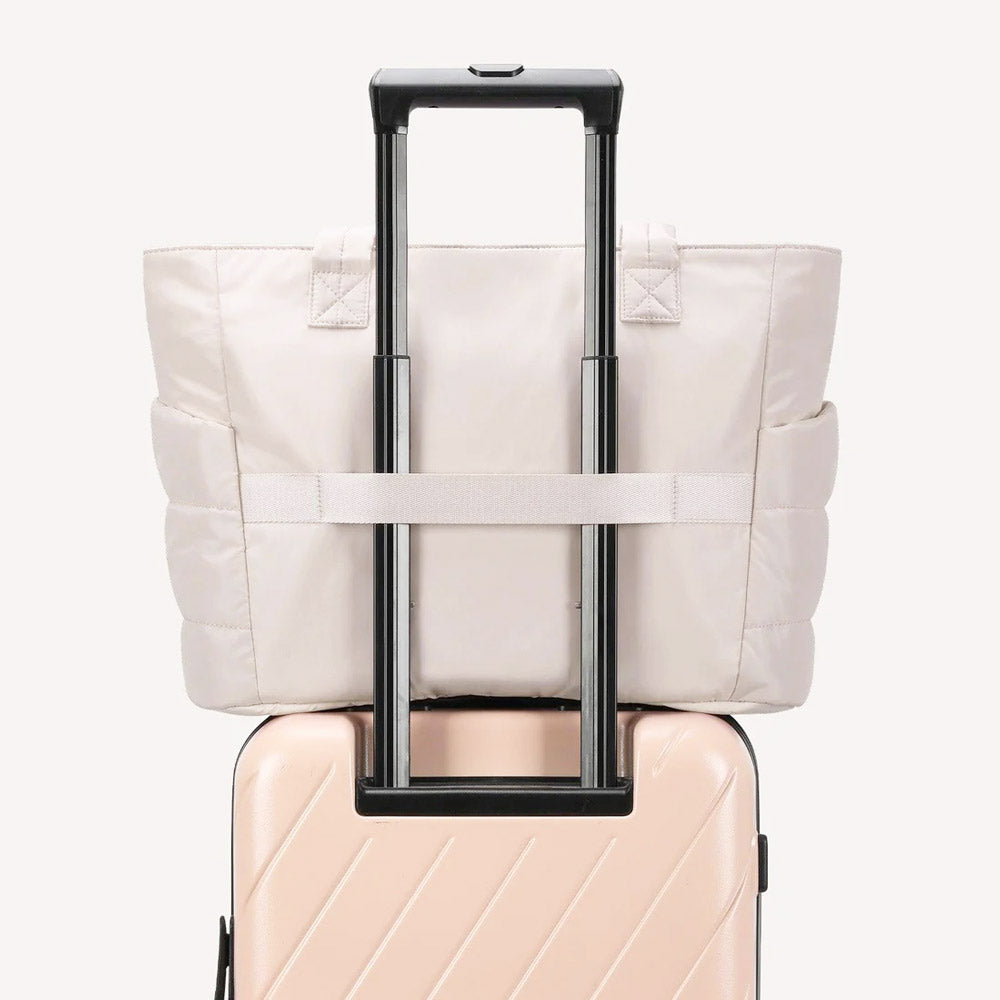 Puffy Work Tote Bag - Light Beige