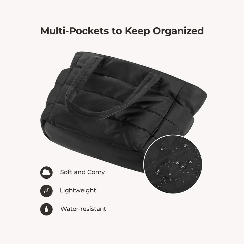 Puffy Work Tote Bag - Black