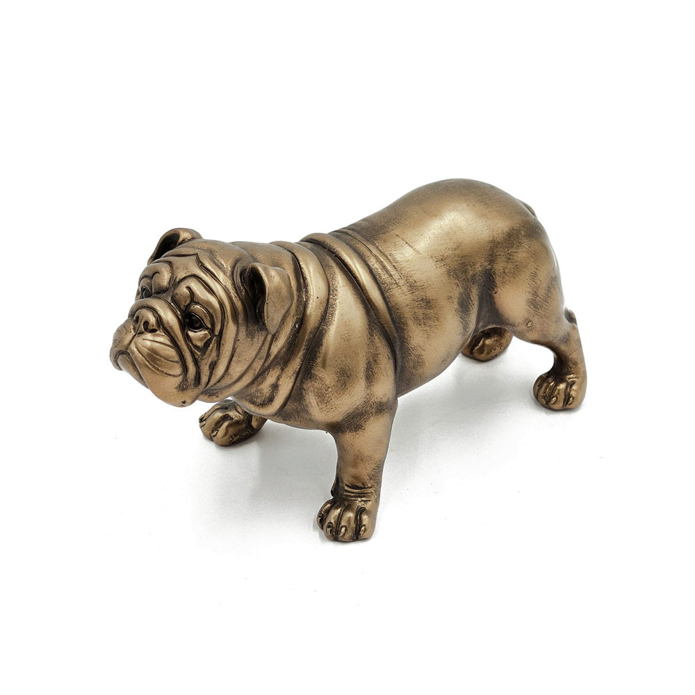 Pug Sculpture Medium - Dull Gold