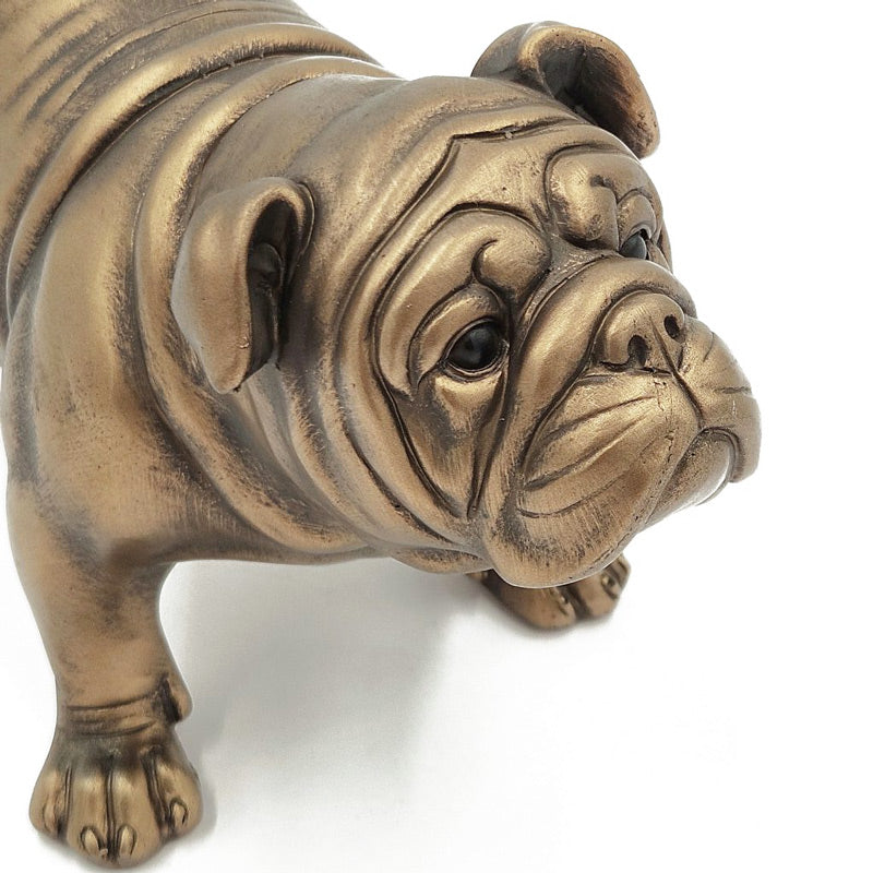 Pug Sculpture Medium - Dull Gold