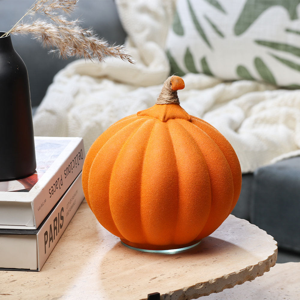 Pumpkin Glass Decorative Accent - Tangerine