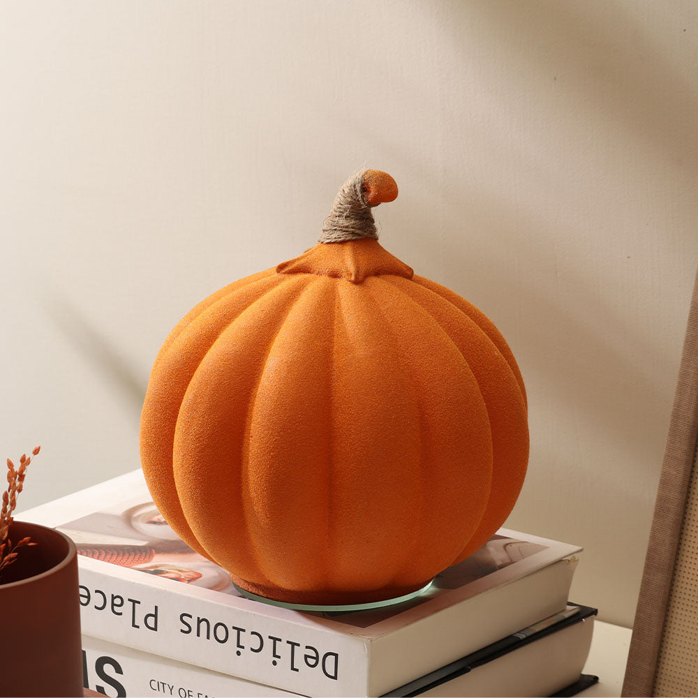 Pumpkin Glass Decorative Accent - Tangerine