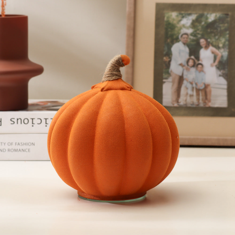 Pumpkin Glass Decorative Accent - Tangerine