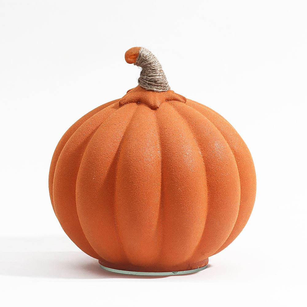 Pumpkin Glass Decorative Accent - Tangerine