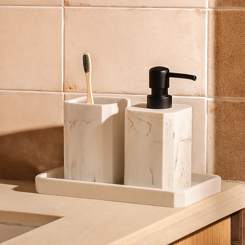 Puro 3-piece Bathroom Set - Marbled White