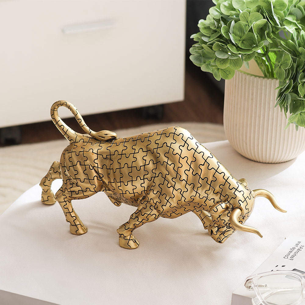 Angus Bull Sculpture - Motif Gold