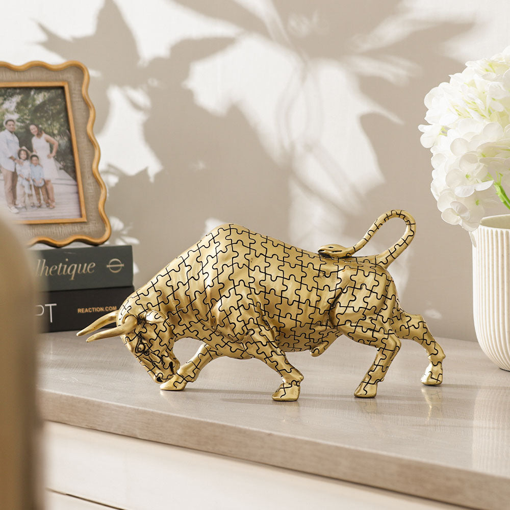 Angus Bull Sculpture - Motif Gold