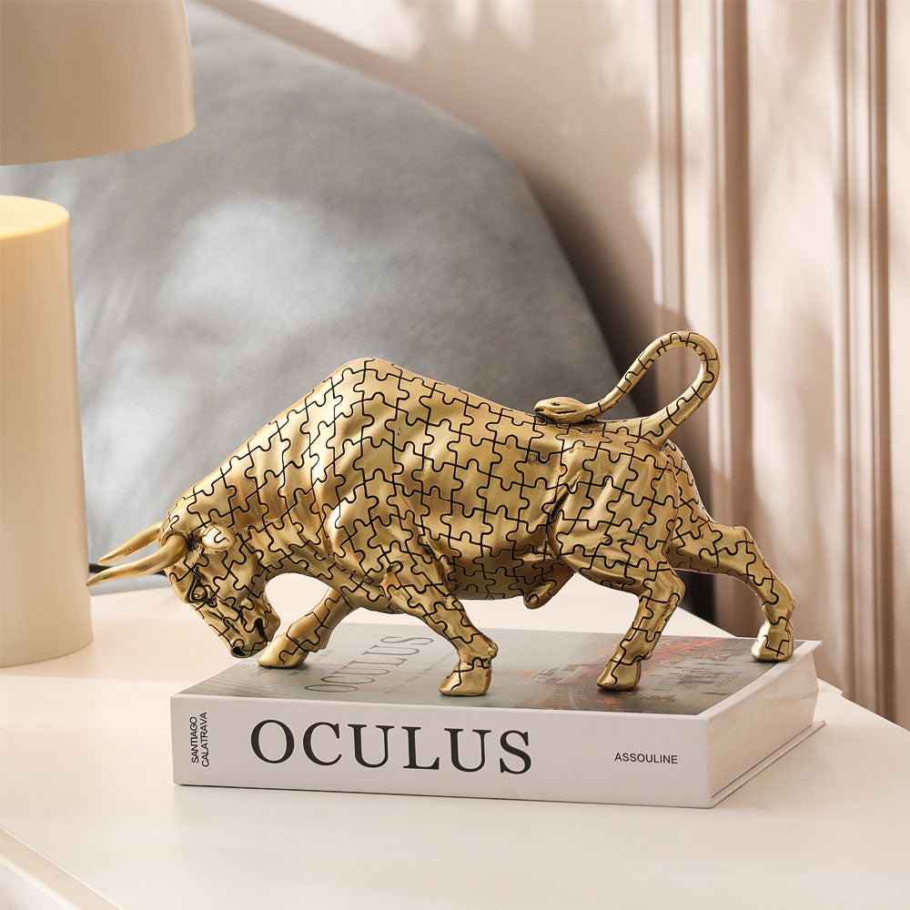 Angus Bull Sculpture - Motif Gold