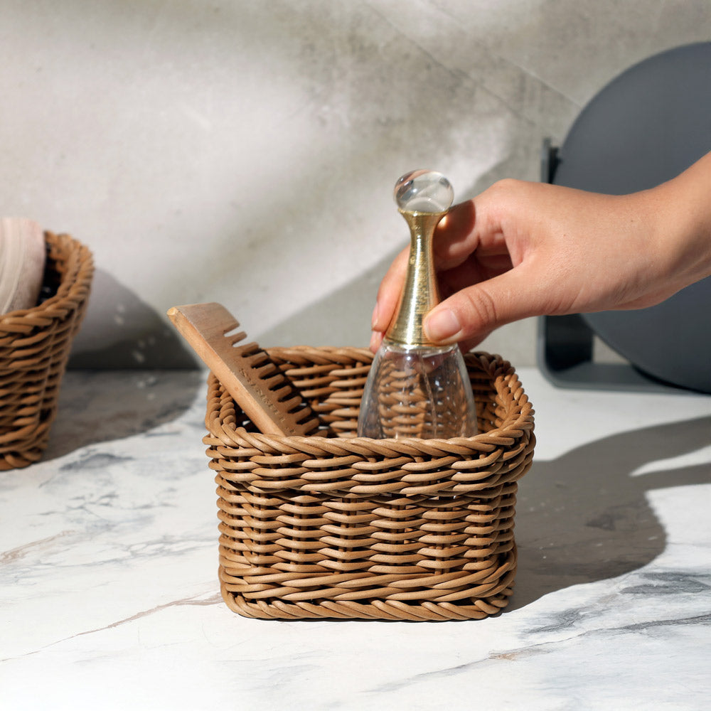 Quad Square Basket Mini - Khaki