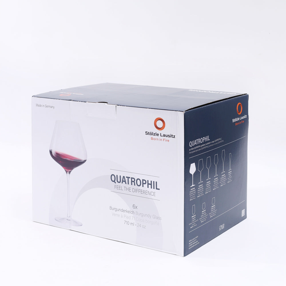 Quatrophil Burgundy Glasses 710ml, Set of 6