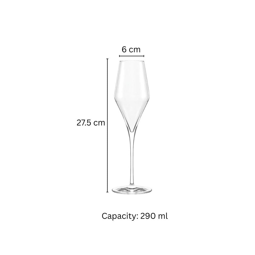 Quatrophil Champagne Glasses 290 ml, Set of 6