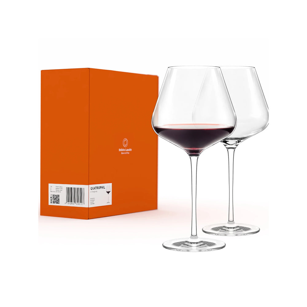 Quatrophil Burgundy Glasses 710ml, Set of 2