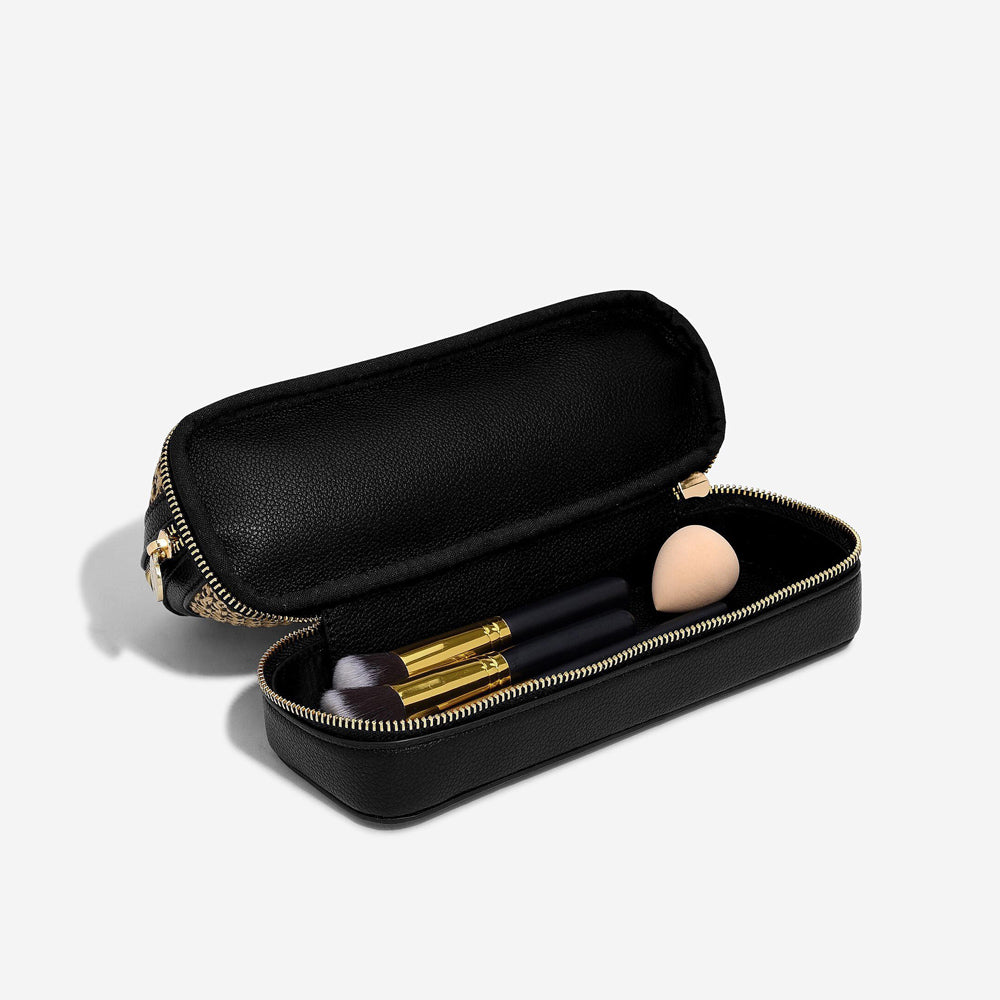 Raffia Cosmetic Bag - Black