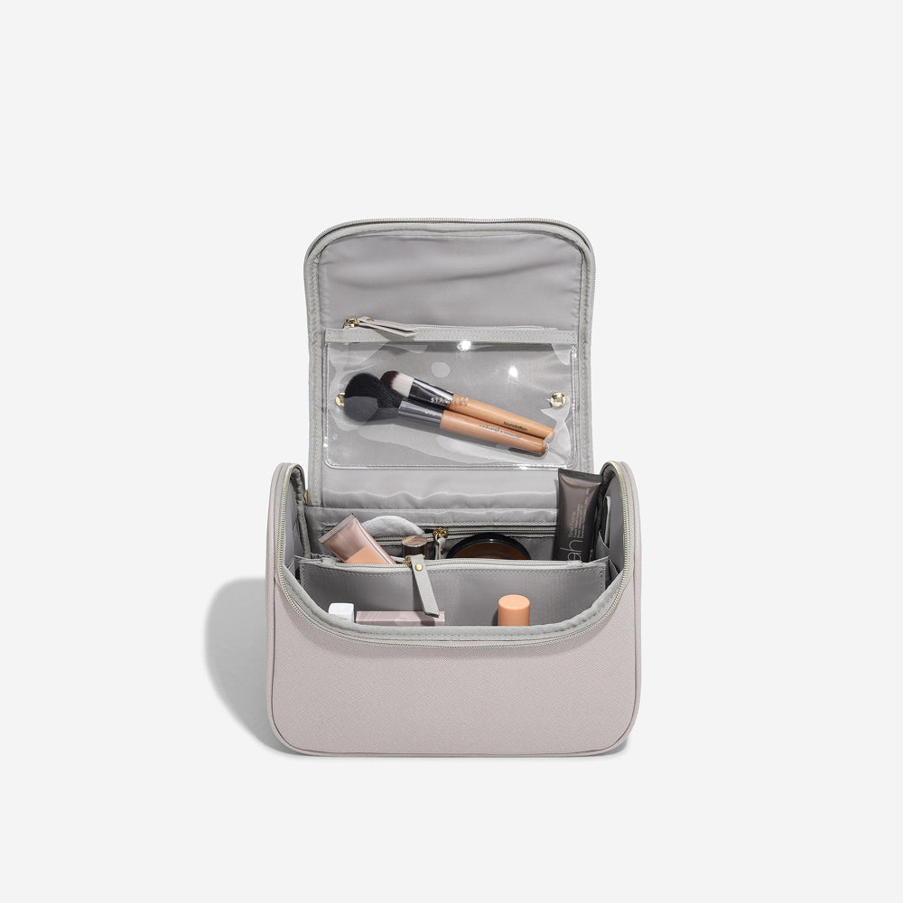 Raffia Cosmetic Case Large - Taupe