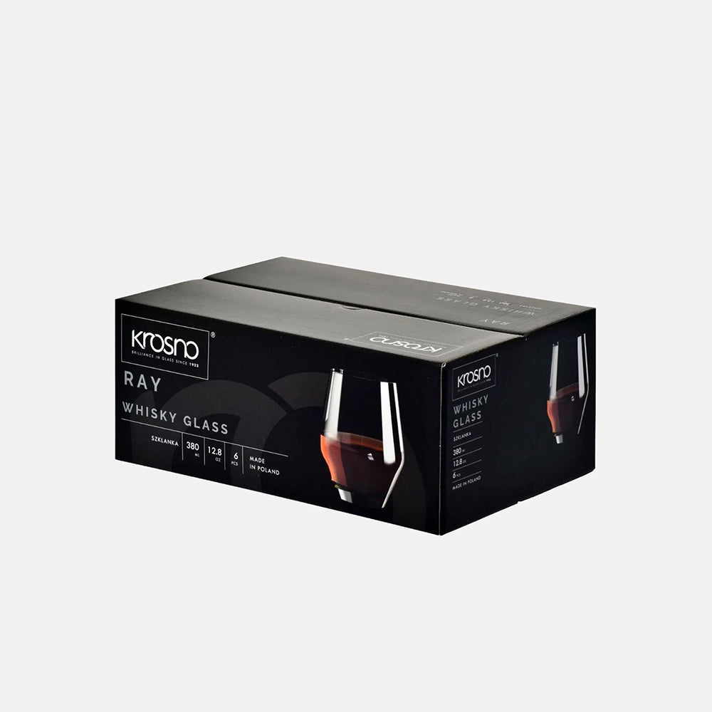 Ray Whiskey Glasses 390ml, Set of 6