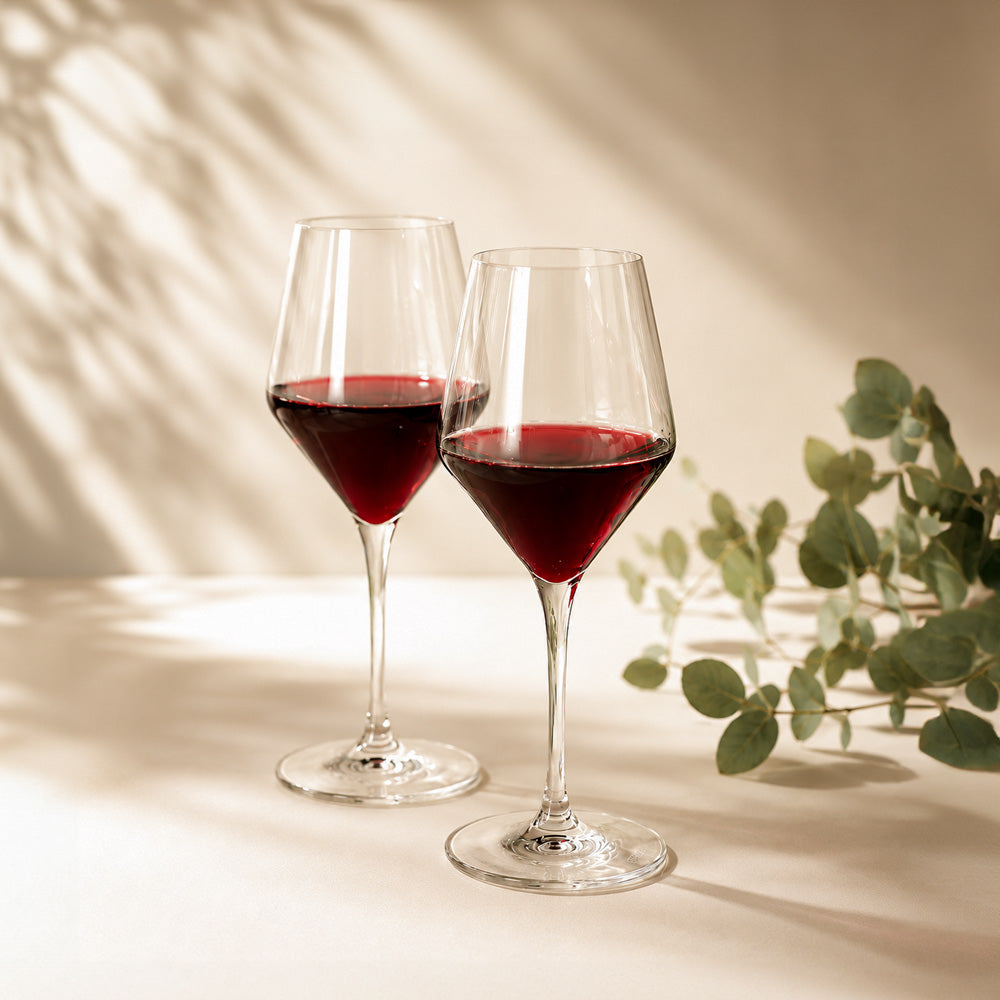 Ray Red Wine Glasses 375ml, Set of 4