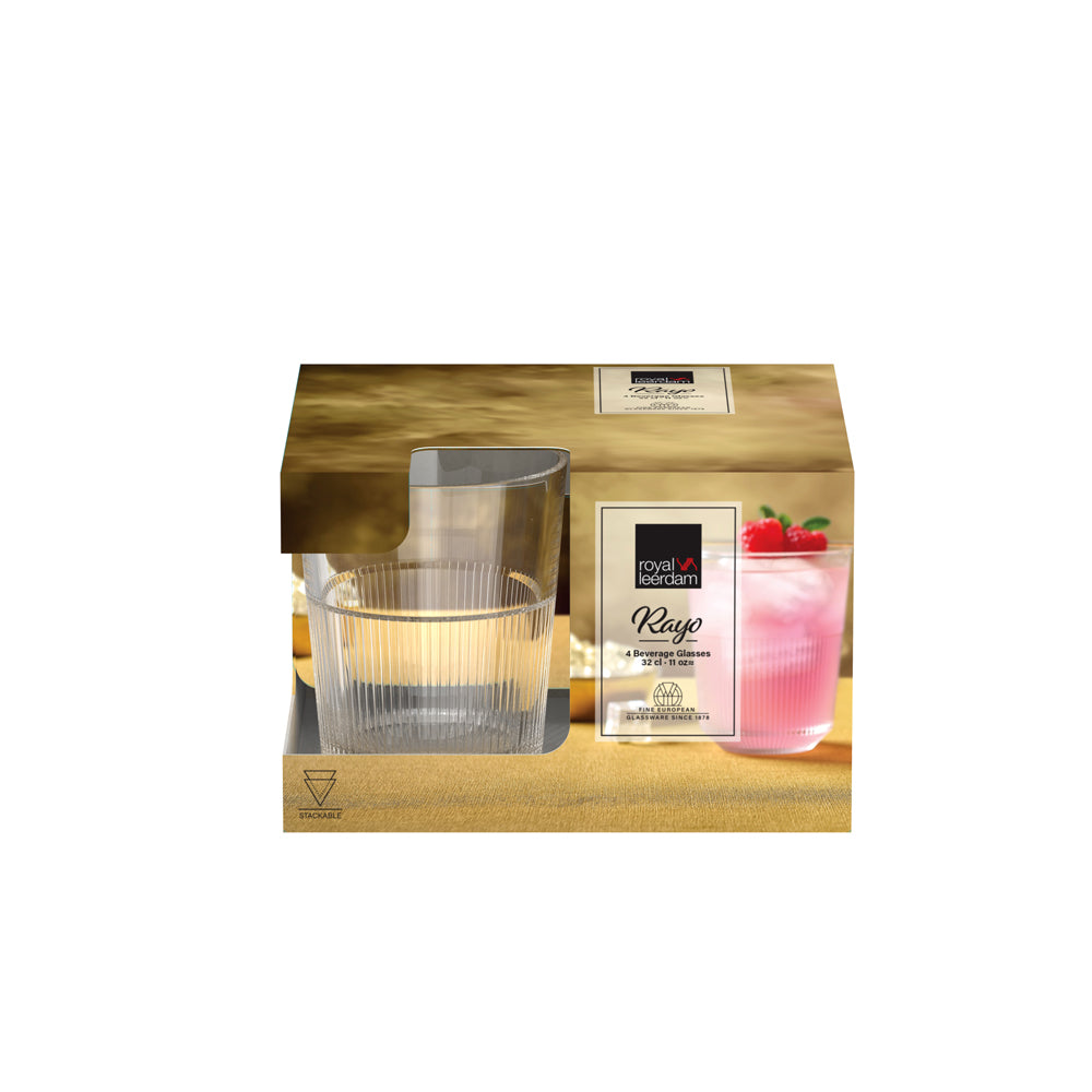 Rayo Beverage Glasses 320ml, Set of 4