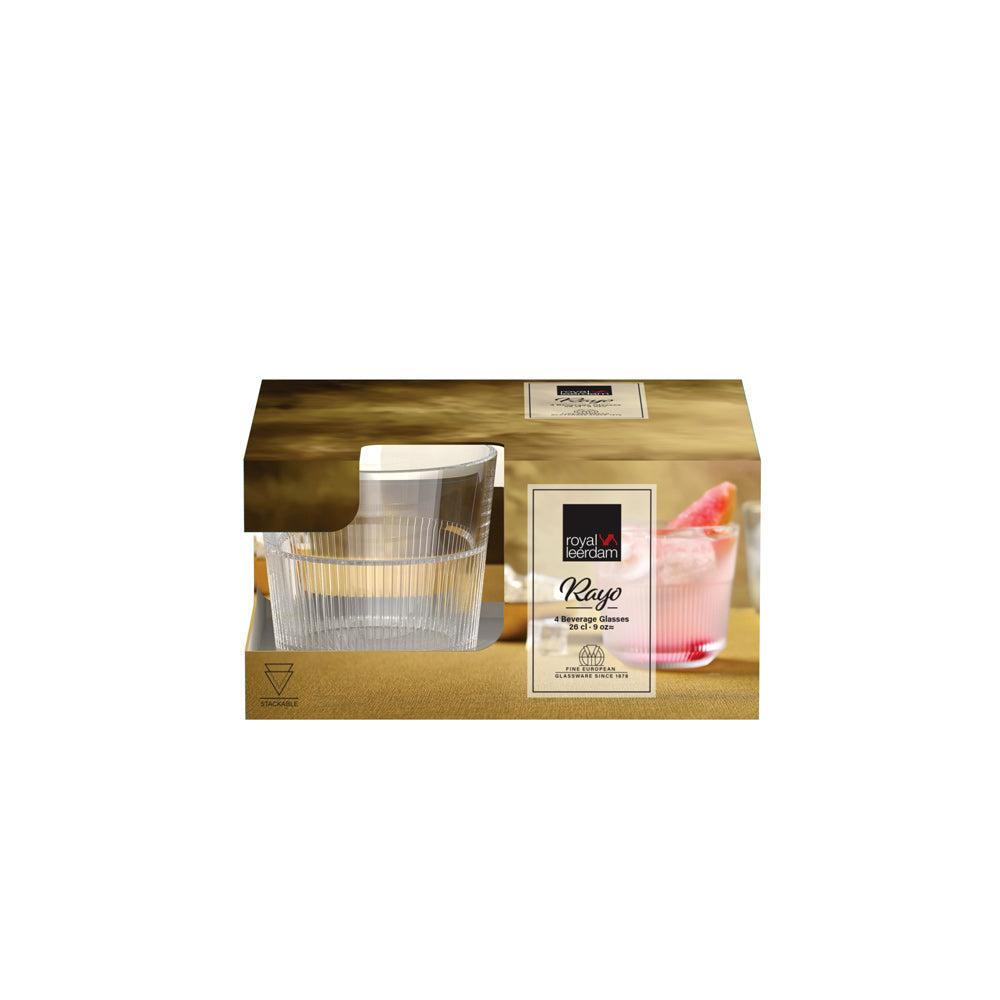 Rayo Everyday Tumblers 260ml, Set of 4