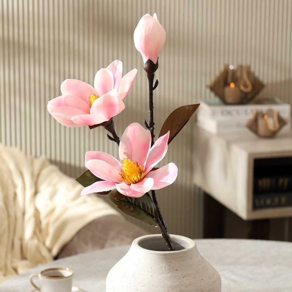 Real Touch Magnolia Faux Stem - Pink