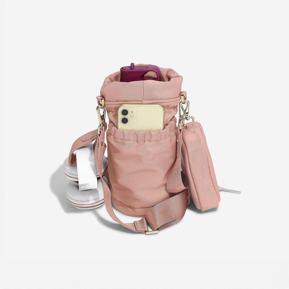 Recycled Nylon Bottle Sling Bag Set - Pink