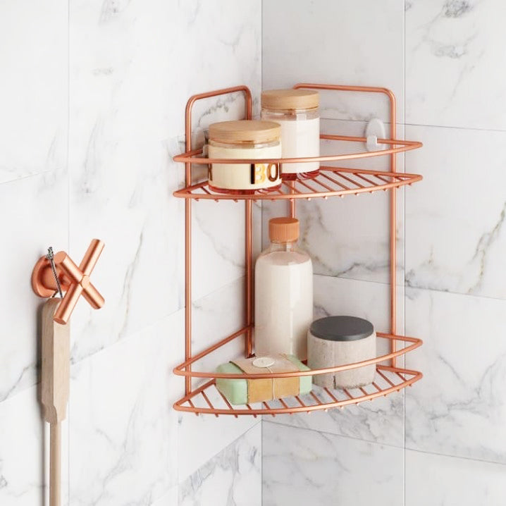 Reflex 2-Tier Corner Shelf - Copper
