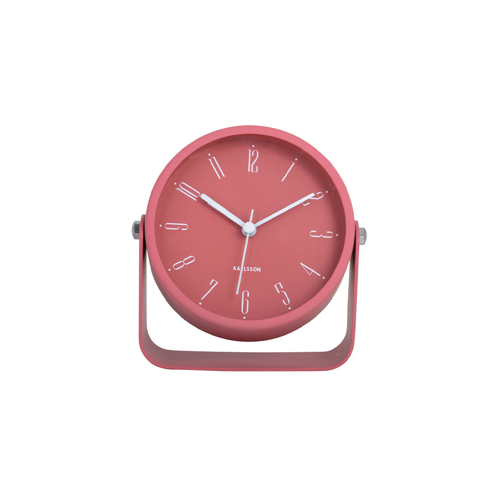 Regal Numbers Alarm Clock - Blush Red