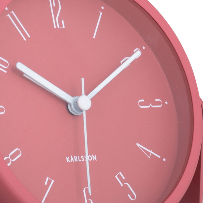 Regal Numbers Alarm Clock - Blush Red