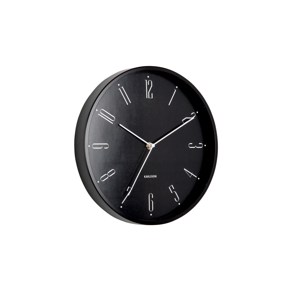 Regal Numbers Wall Clock 30cm - Black