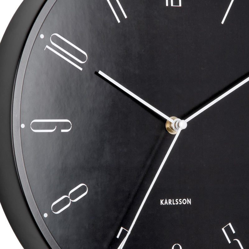 Regal Numbers Wall Clock 30cm - Black