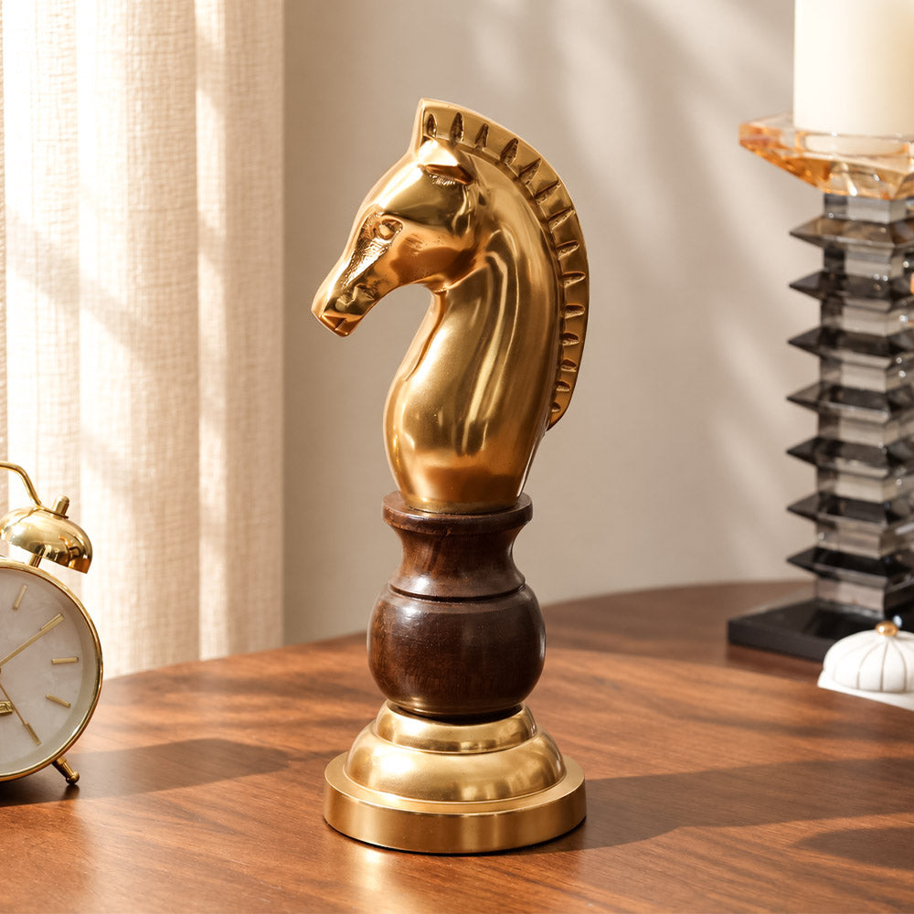 Regalia Knight Sculpture Medium - Natural Gold