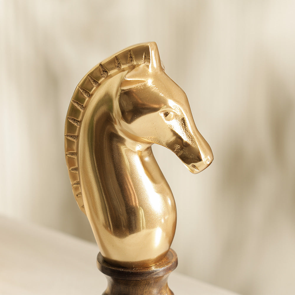 Regalia Knight Sculpture Medium - Natural Gold