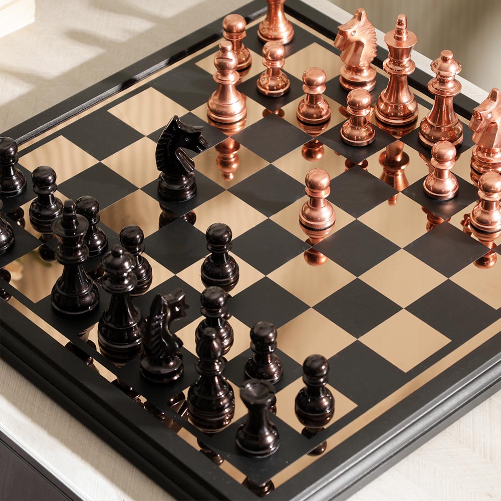 Regalia Tabletop Chess Set - Monochrome
