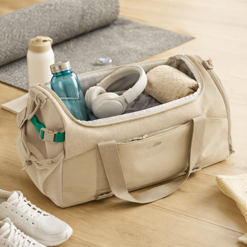 Reiki Gym Duffel Bag - Beige