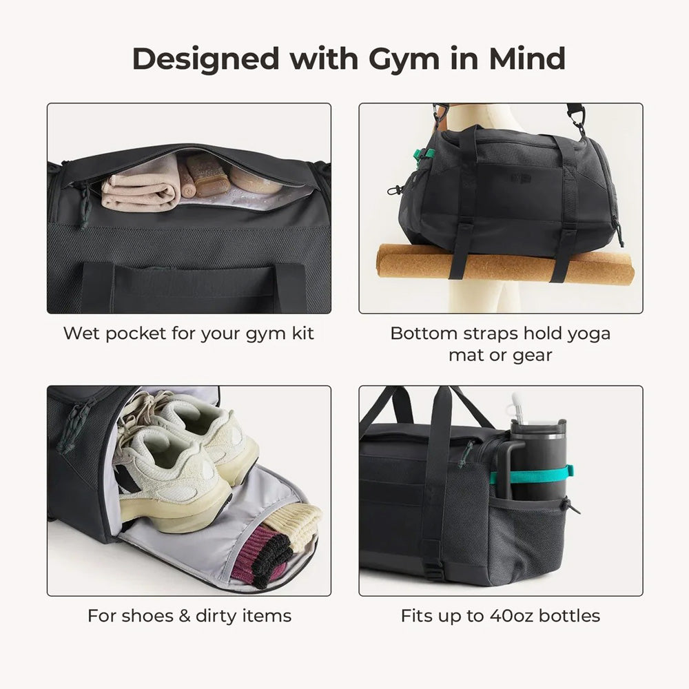 Reiki Gym Duffel Bag - Black