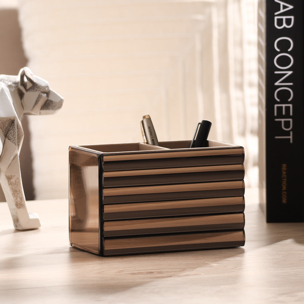 Rena Glass Duo Organizer - Metallic Bronze