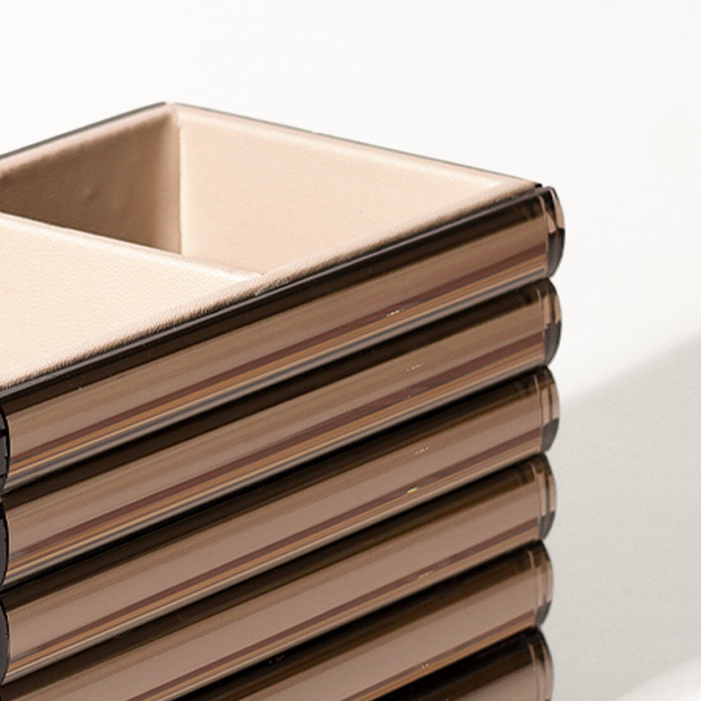 Rena Glass Duo Organizer - Metallic Bronze