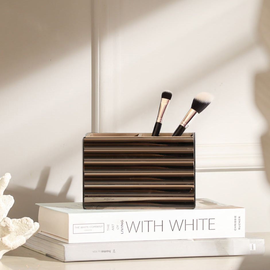 Rena Glass Duo Organizer - Metallic Bronze