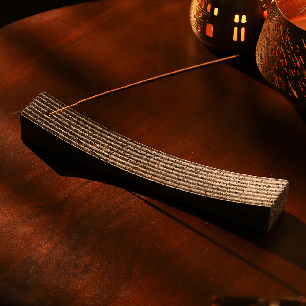 Repose Concrete Incense Holder - Speckled Grey