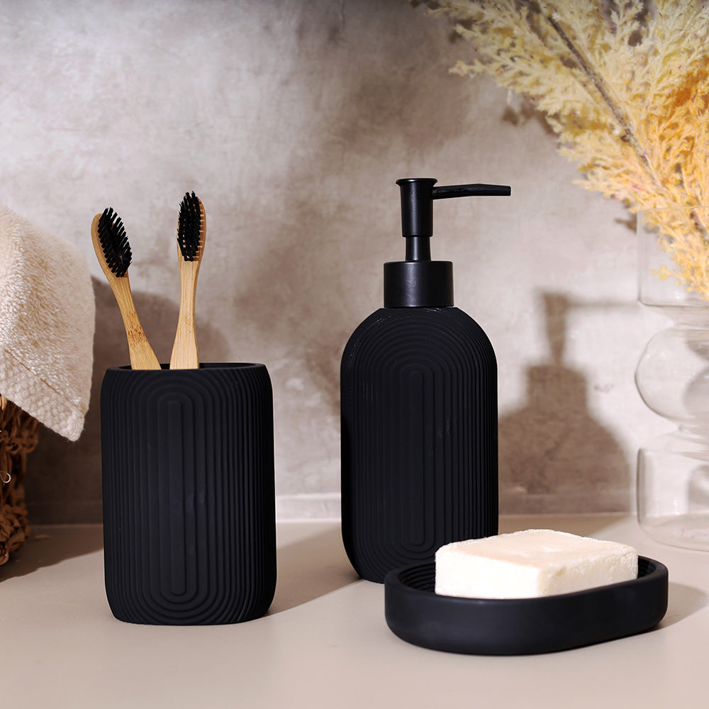 Brim 3-piece Bathroom Set - Black