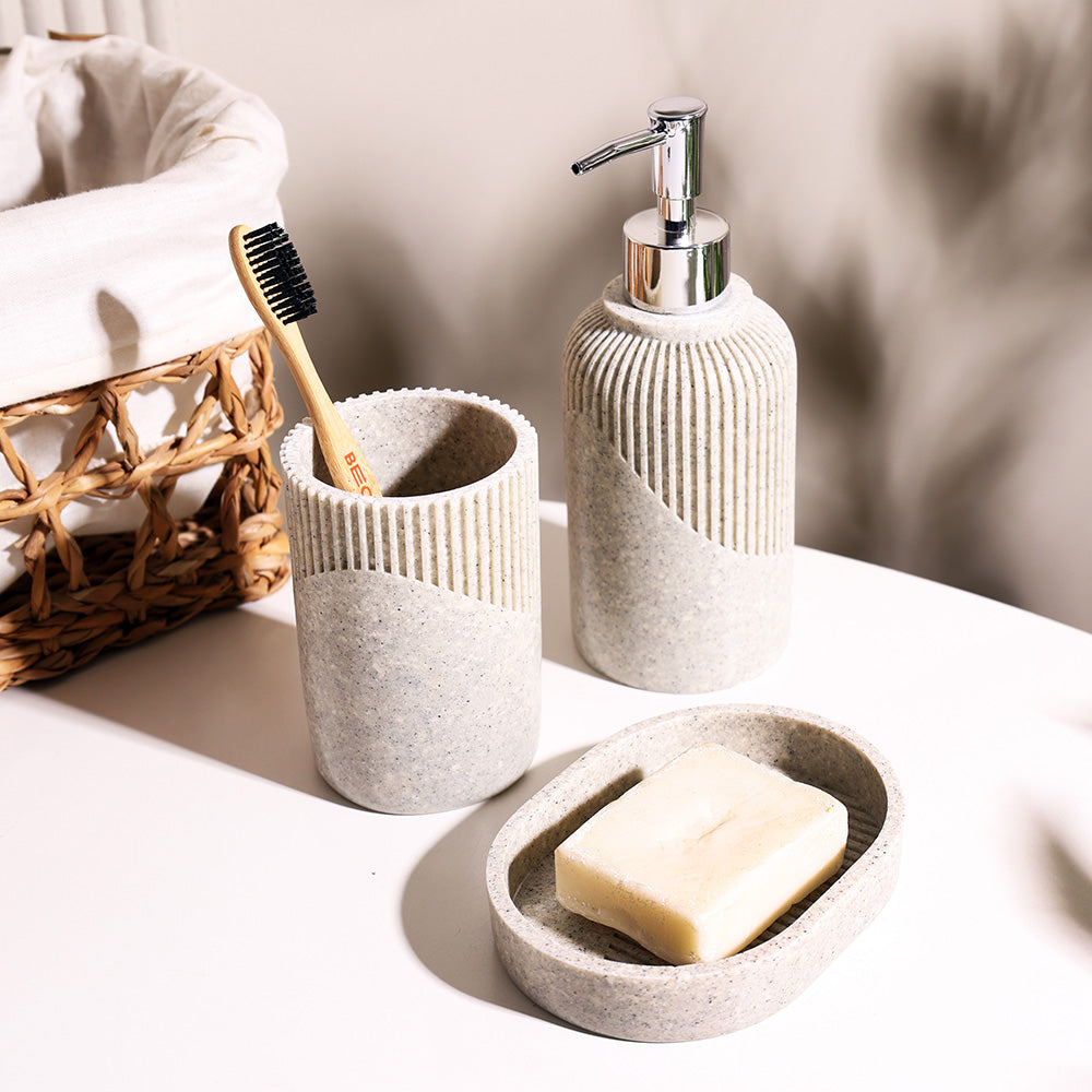 Orla 3-piece Bathroom Set - Light Grey