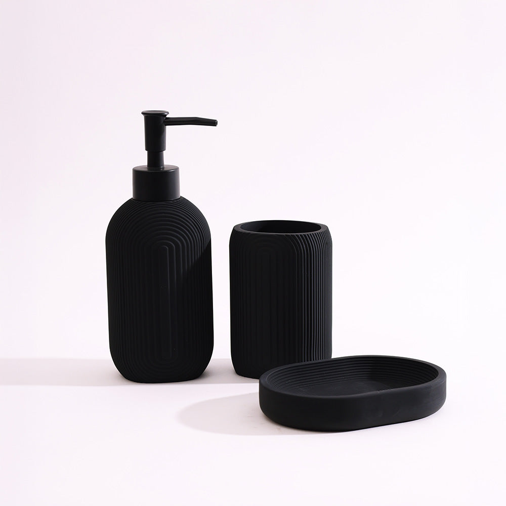 Brim 3-piece Bathroom Set - Black