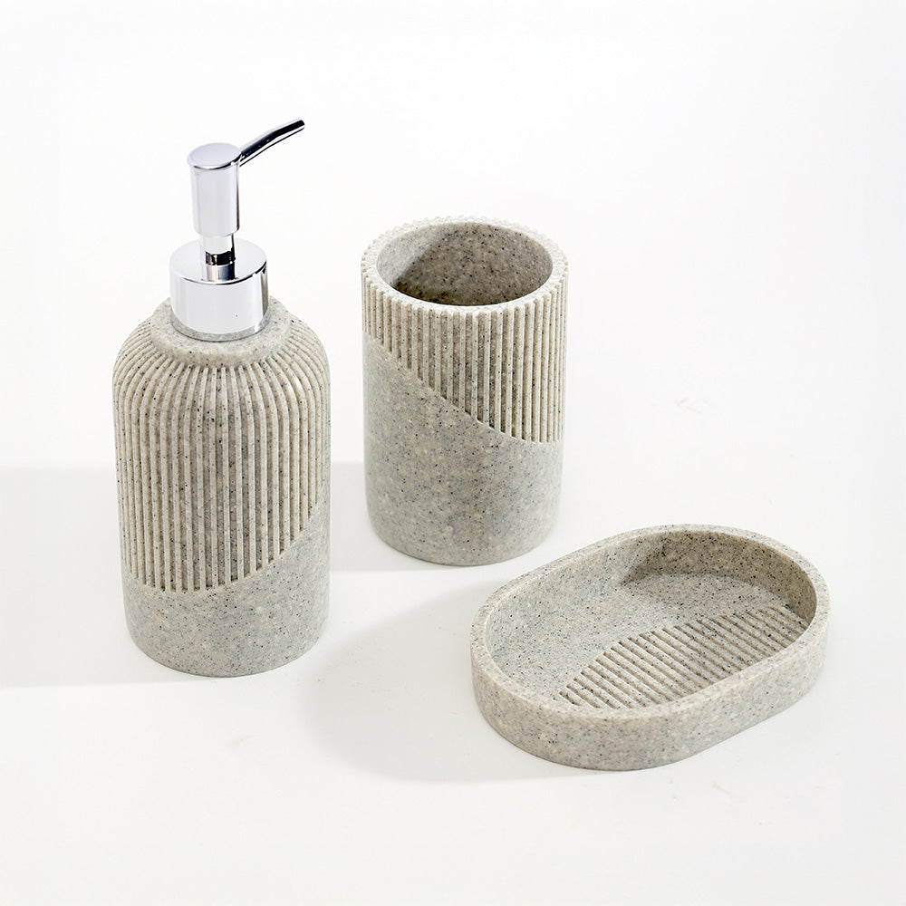Orla 3-piece Bathroom Set - Light Grey