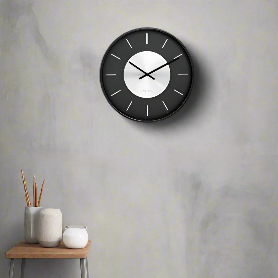 Retro II Wall Clock 25cm - Black