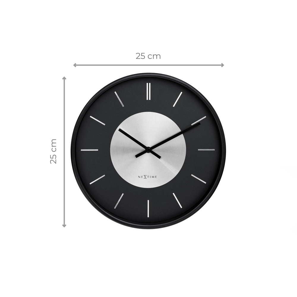 Retro II Wall Clock 25cm - Black