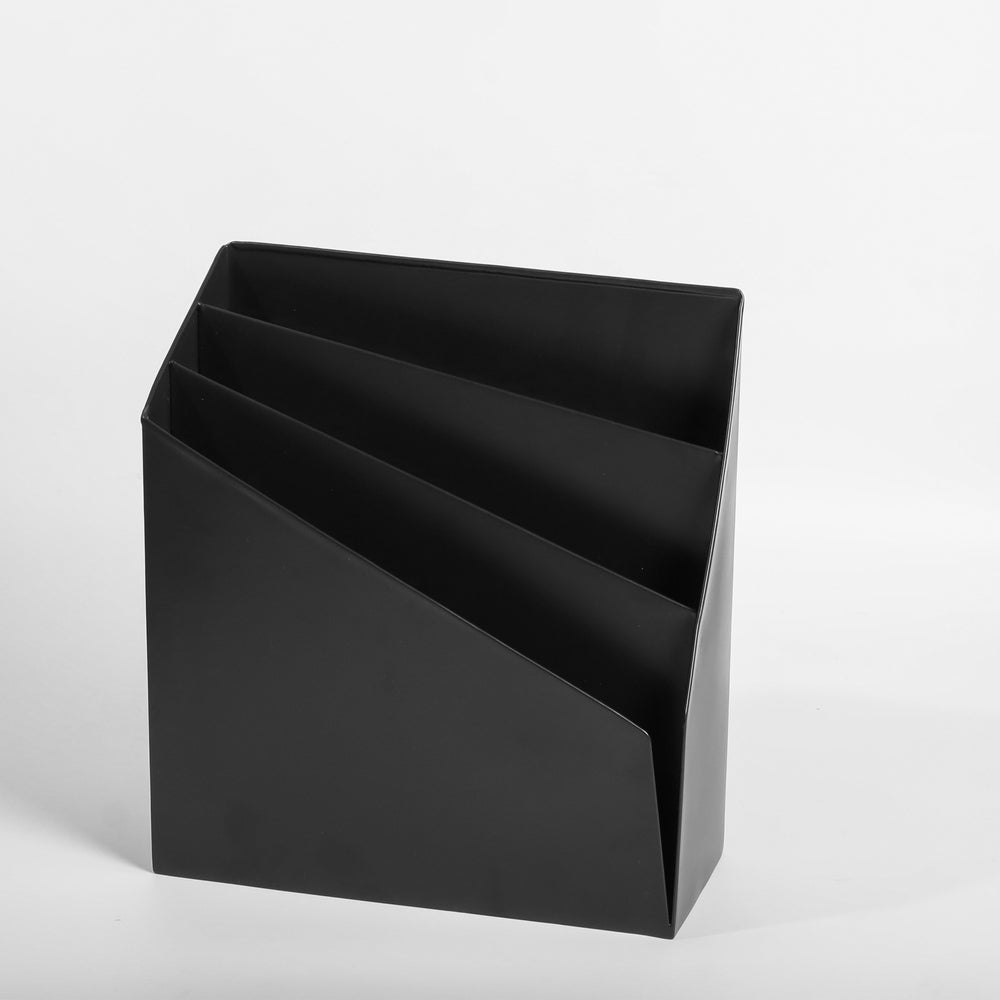 Retro Metal Magazine Holder - Black