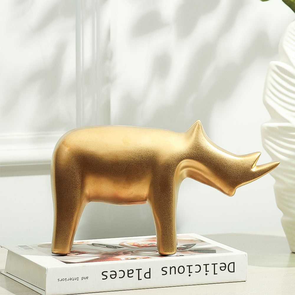 Rhino Decor Accent - Gold
